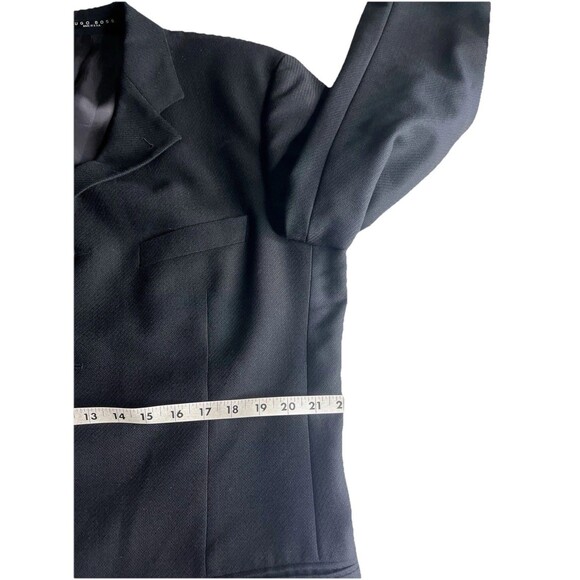 HUGO BOSS Sokrates Men's 42R Blazer Textured Wool Black Sport Jacket Made In USA - Picture 9 of 13